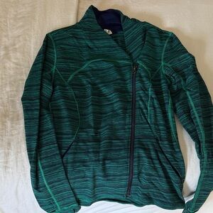 Lululemon Athletica Teal and Navy Striped Jacket